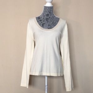 Isaac Mizrahi Cream Sweater